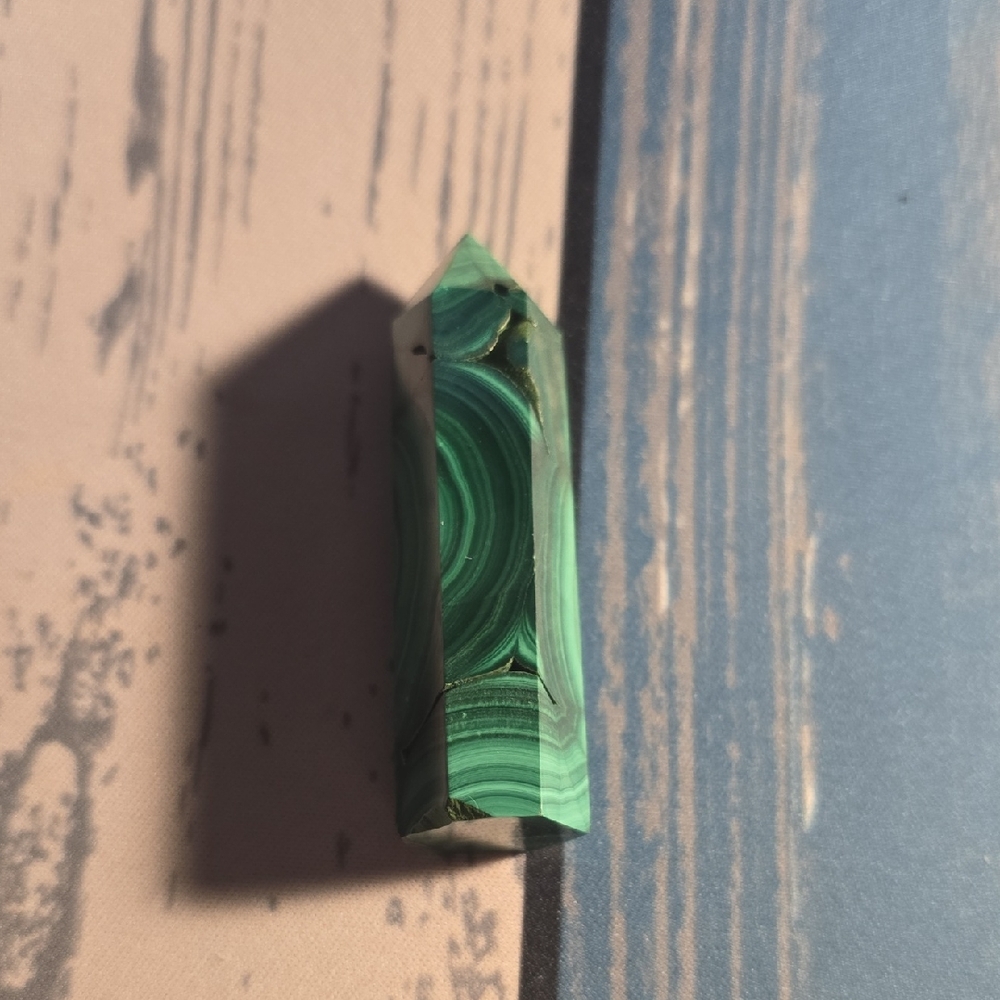 Green Malachite Crystal Tower